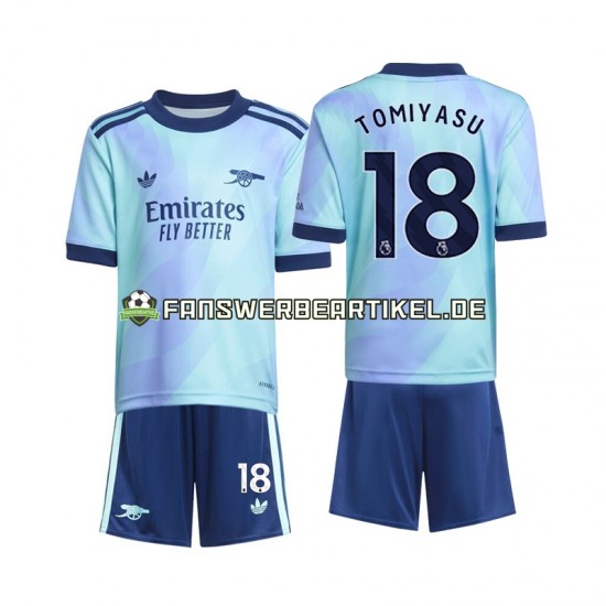 Takehiro Tomiyasu 18 Trikot Arsenal Kinder Ausweich ausrüstung 2024-2025 Kurzarm