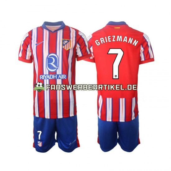 Griezmann 7 Trikot Atlético Madrid Kinder Heimausrüstung 2024-2025 Kurzarm