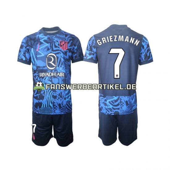 Griezmann 7 Trikot Atlético Madrid Kinder Ausweich ausrüstung 2024-2025 Kurzarm