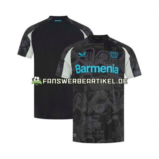 Trikot Bayer 04 Leverkusen Herren Ausweich ausrüstung 2024-2025 Kurzarm