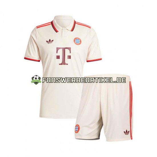 Trikot FC Bayern München Kinder Ausweich ausrüstung 2024-2025 Kurzarm