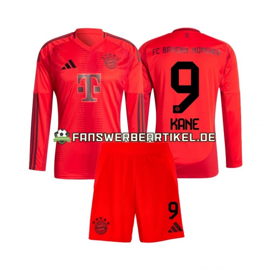 Harry Kane 9 Trikot FC Bayern München Kinder Heimausrüstung 2024-2025 Langarm