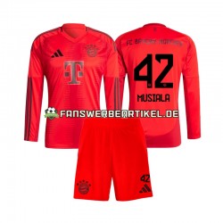 Jamal Musiala 42 Trikot FC Bayern München Kinder Heimausrüstung 2024-2025 Langarm