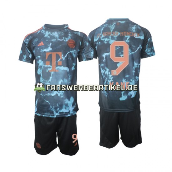 Kane 9 Trikot FC Bayern München Kinder Auswärtsausrüstung 2024-2025 Kurzarm