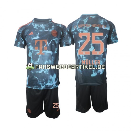 Muller 25 Trikot FC Bayern München Kinder Auswärtsausrüstung 2024-2025 Kurzarm