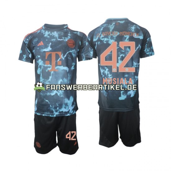 Musiala 42 Trikot FC Bayern München Kinder Auswärtsausrüstung 2024-2025 Kurzarm