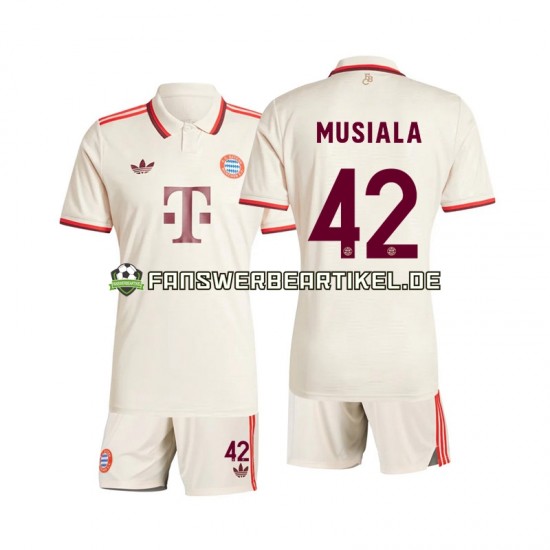 Musiala 42 Trikot FC Bayern München Kinder Ausweich ausrüstung 2024-2025 Kurzarm