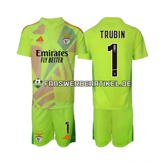 Anatolij Trubin 1 Torwart Trikot Benfica Kinder Heimausrüstung 2024-2025 Kurzarm