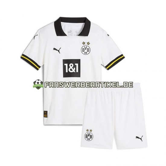 Trikot Borussia Dortmund Kinder Ausweich ausrüstung 2024-2025 Kurzarm