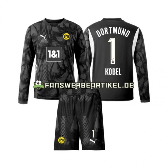 Gregor Kobel 1 Torwart Trikot Borussia Dortmund Kinder Viertes ausrüstung 2024-2025 Langarm