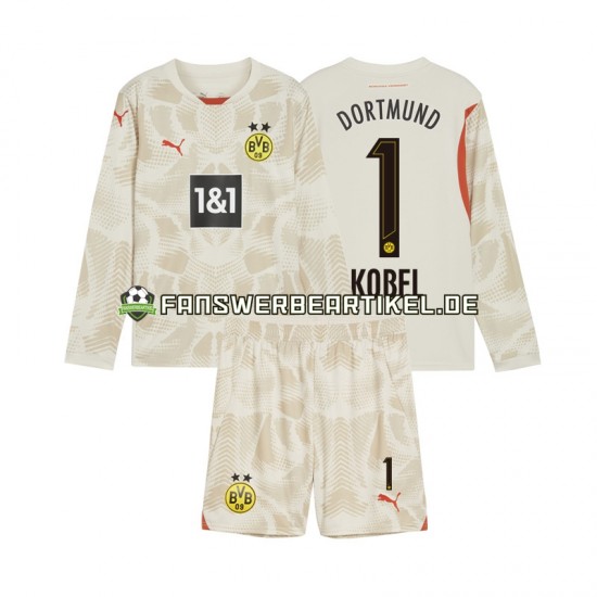 Gregor Kobel 1 Torwart Trikot Borussia Dortmund Kinder Heimausrüstung 2024-2025 Langarm