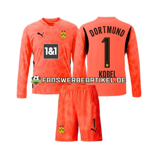 Gregor Kobel 1 Torwart Trikot Borussia Dortmund Kinder Ausweich ausrüstung 2024-2025 Langarm