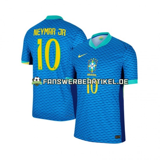 Neymar JR 10 Trikot Brasilien Herren Auswärtsausrüstung 2024 Kurzarm