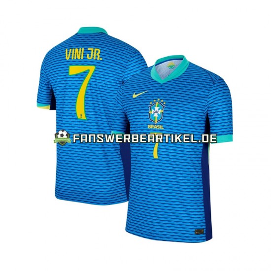 Vinicius Junior 7 Trikot Brasilien Herren Auswärtsausrüstung 2024 Kurzarm