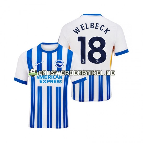 WELBECK 18 Trikot Brighton Hove Albion Herren Heimausrüstung 2024-2025 Kurzarm