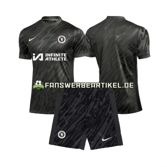 Torwart Trikot Chelsea Kinder Auswärtsausrüstung 2024-2025 Kurzarm