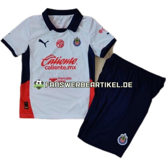 Deportivo Guadalajara Trikot Kinder Auswärtsausrüstung 2024-2025 Kurzarm