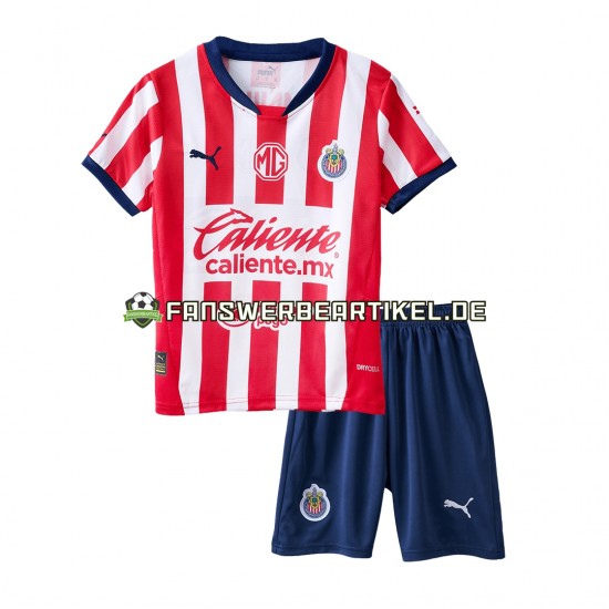 Deportivo Guadalajara Trikot Kinder Heimausrüstung 2024-2025 Kurzarm