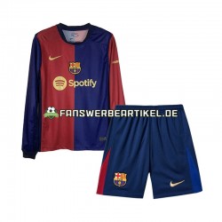 Trikot FC Barcelona Kinder Heimausrüstung 2024-2025 Langarm