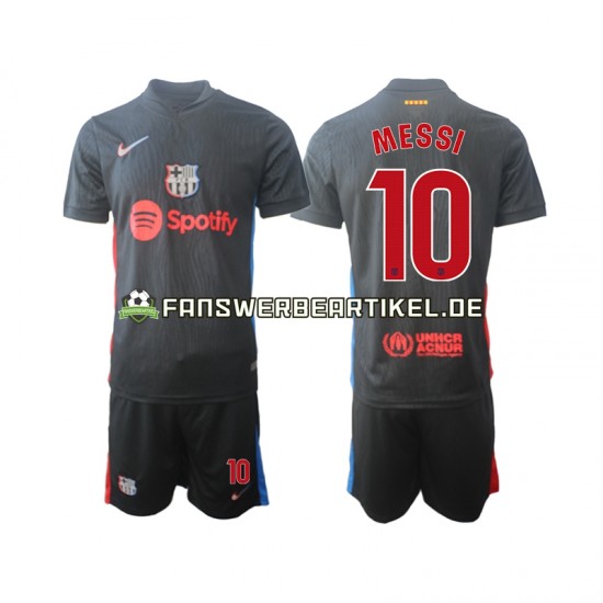 Lionel Messi 10 Trikot FC Barcelona Kinder Auswärtsausrüstung 2024-2025 Kurzarm