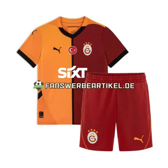 Trikot Galatasaray Kinder Heimausrüstung 2024-2025 Kurzarm