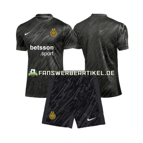 Torwart Trikot Inter Mailand Kinder Ausweich ausrüstung 2024-2025 Kurzarm