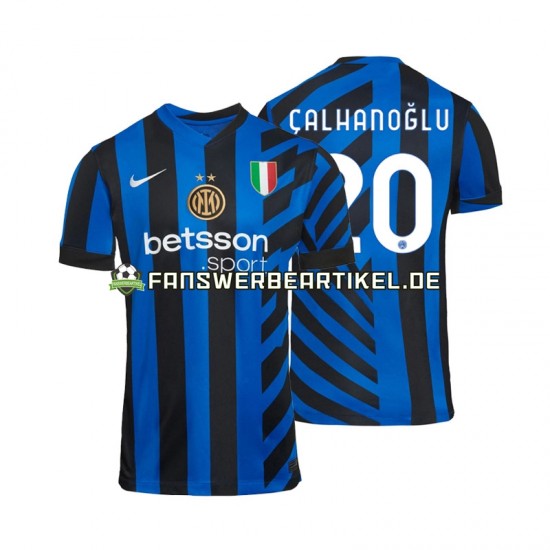 Hakan Calhanoglu 20 Trikot Inter Mailand Herren Heimausrüstung 2024-2025 Kurzarm