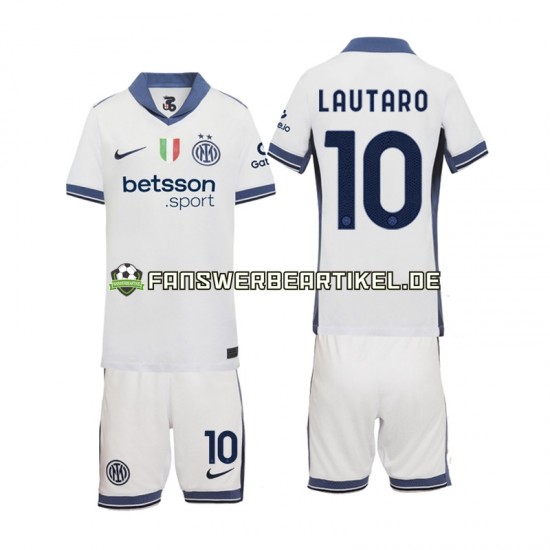 Lautaro 10 Trikot Inter Mailand Kinder Auswärtsausrüstung 2024-2025 Kurzarm