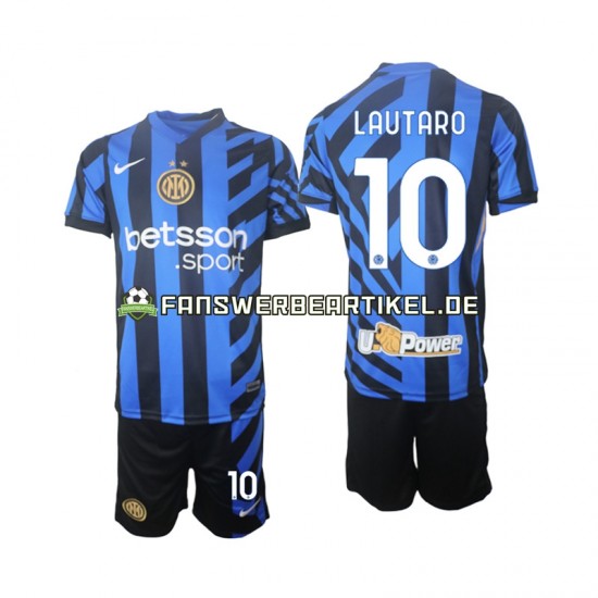 Lautaro 10 Trikot Inter Mailand Kinder Heimausrüstung 2024-2025 Kurzarm