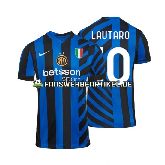 Lautaro 10 Trikot Inter Mailand Herren Heimausrüstung 2024-2025 Kurzarm