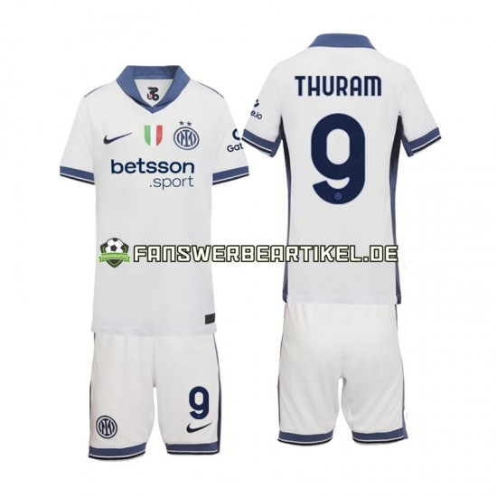 Marcus Thuram 9 Trikot Inter Mailand Kinder Auswärtsausrüstung 2024-2025 Kurzarm