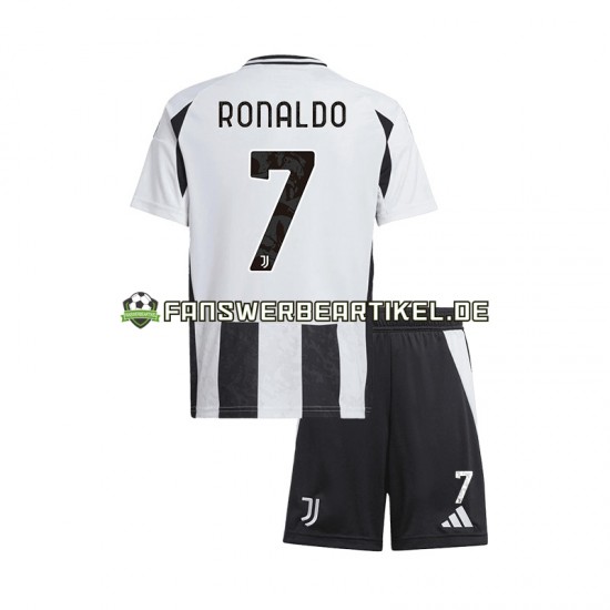 Cristiano Ronaldo 7 Trikot Juventus Turin Kinder Heimausrüstung 2024-2025 Kurzarm