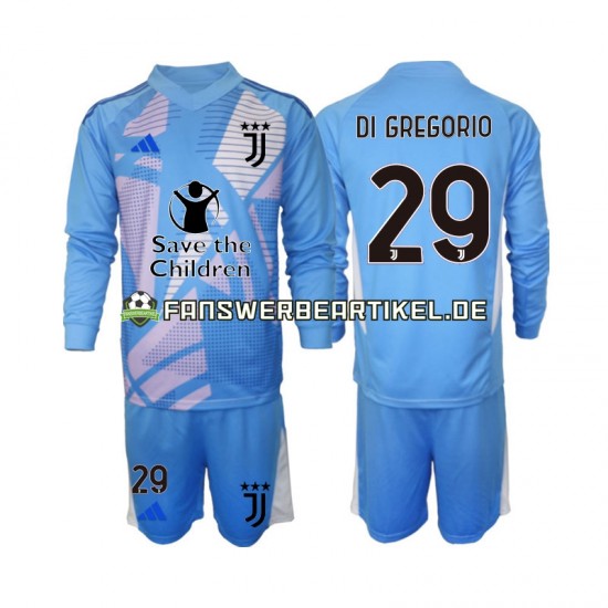 Michele Di Gregorio 29 Torwart Trikot Juventus Turin Kinder Viertes ausrüstung 2024-2025 Langarm