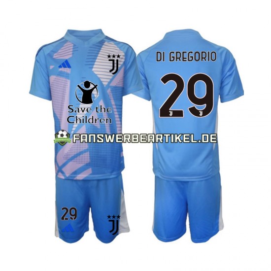 Michele Di Gregorio 29 Torwart Trikot Juventus Turin Kinder Viertes ausrüstung 2024-2025 Kurzarm