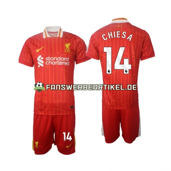 Chiesa 14 Trikot Liverpool Kinder Heimausrüstung 2024-2025 Kurzarm