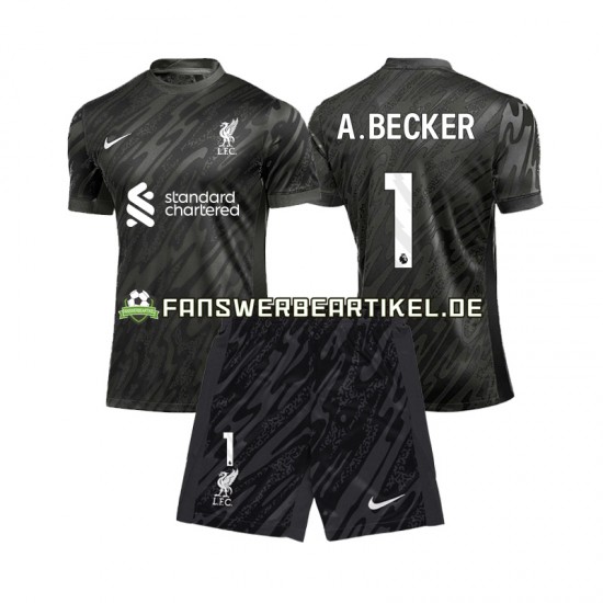 Alisson Becker 1 Torwart Trikot Liverpool Kinder Heimausrüstung 2024-2025 Kurzarm