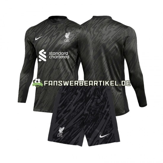 Torwart Trikot Liverpool Kinder Heimausrüstung 2024-2025 Langarm