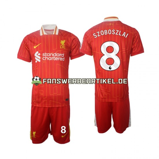 Szoboszlai 8 Trikot Liverpool Kinder Heimausrüstung 2024-2025 Kurzarm