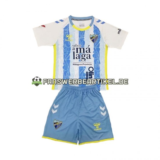 Trikot Málaga CF Kinder Heimausrüstung 2024-2025 Kurzarm