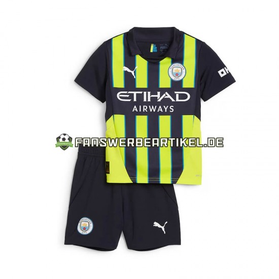 Trikot Manchester City Kinder Auswärtsausrüstung 2024-2025 Kurzarm