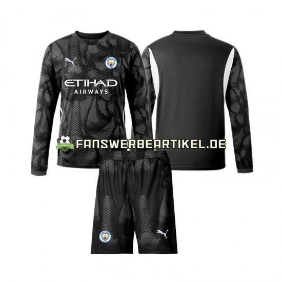 Torwart Trikot Manchester City Kinder Viertes ausrüstung 2024-2025 Langarm