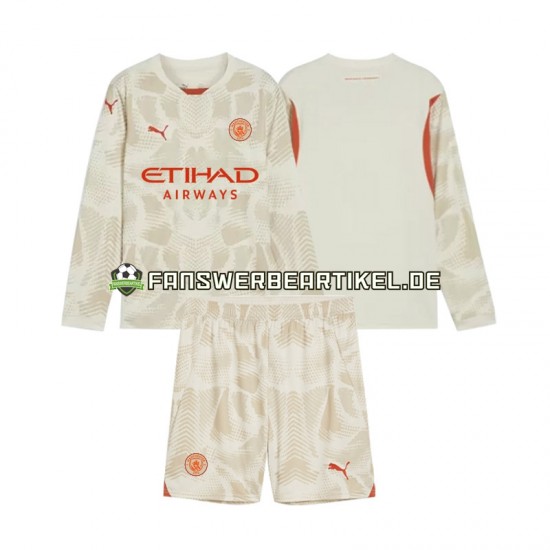 Torwart Trikot Manchester City Kinder Ausweich ausrüstung 2024-2025 Langarm