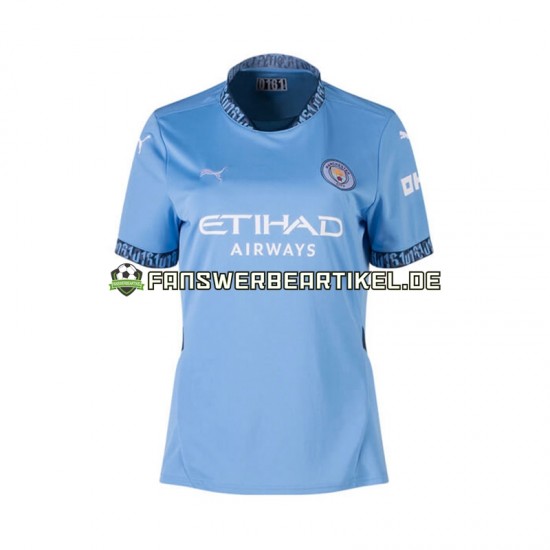 Trikot Manchester City Dame Heimausrüstung 2024-2025 Kurzarm