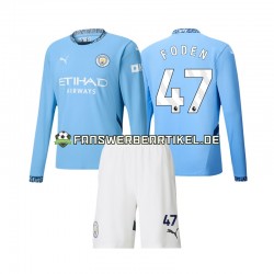 Phil Foden 47 Trikot Manchester City Kinder Heimausrüstung 2024-2025 Langarm