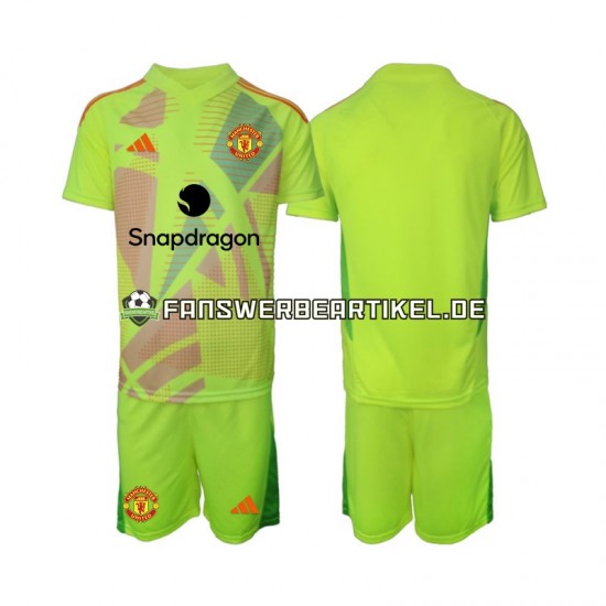 Torwart Trikot Manchester United Kinder Auswärtsausrüstung 2024-2025 Kurzarm