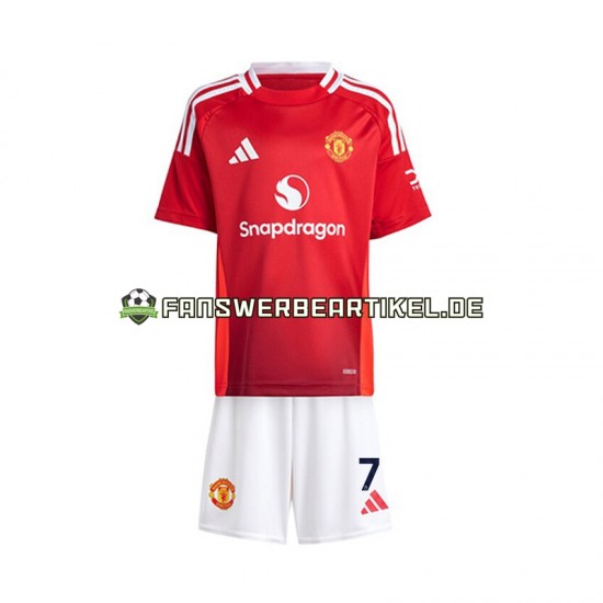 Beckham 7 Trikot Manchester United Kinder Heimausrüstung 2024-2025 Kurzarm