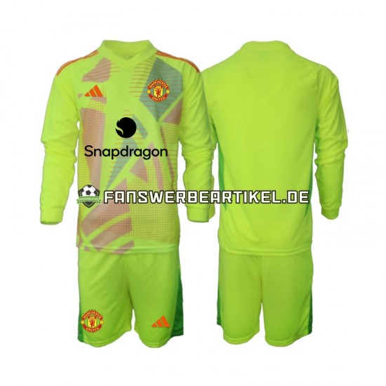 Torwart Trikot Manchester United Kinder Auswärtsausrüstung 2024-2025 Langarm