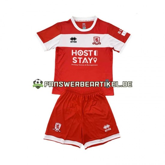 Trikot Middlesbrough Kinder Heimausrüstung 2024-2025 Kurzarm