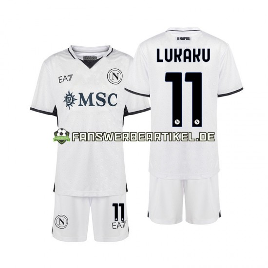 Lukaku 11 Trikot SSC Neaples Kinder Auswärtsausrüstung 2024-2025 Kurzarm