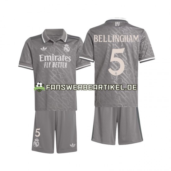 Bellingham 5 Trikot Real Madrid Kinder Ausweich ausrüstung 2024-2025 Kurzarm